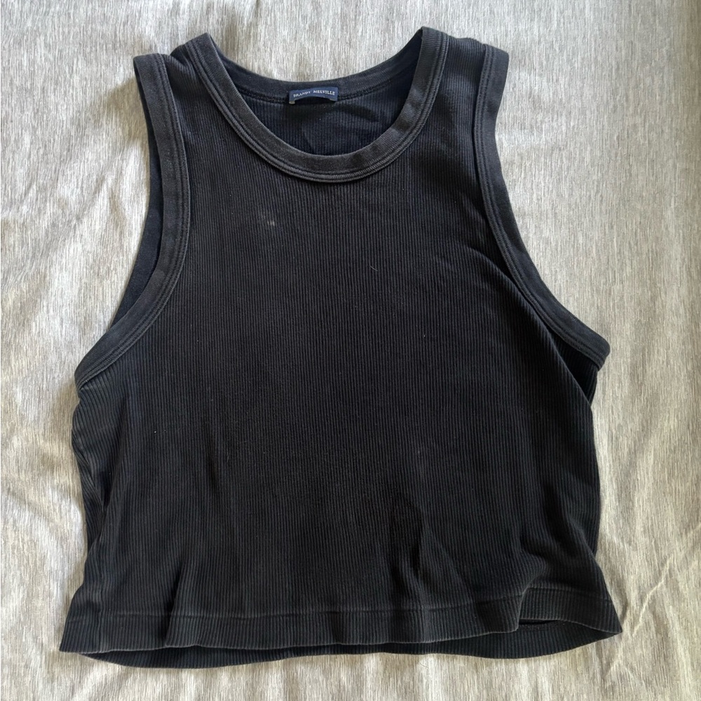 Brandy Melville Black Ribbed Tank Top